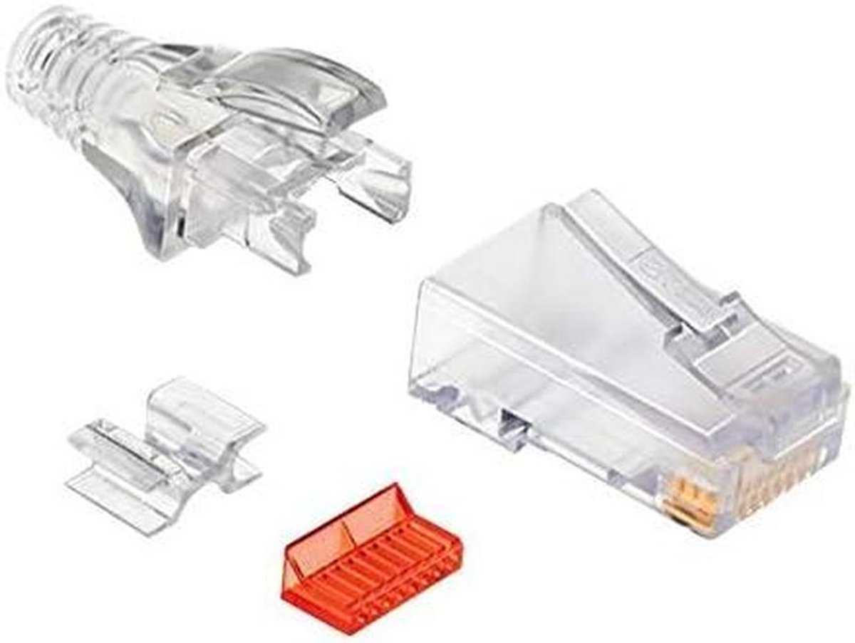 RJ45 Connector - Ethernet Stekker - Netwerk Kabel Maken - Cat6 Compatibel - 1 Stuk - Transparant