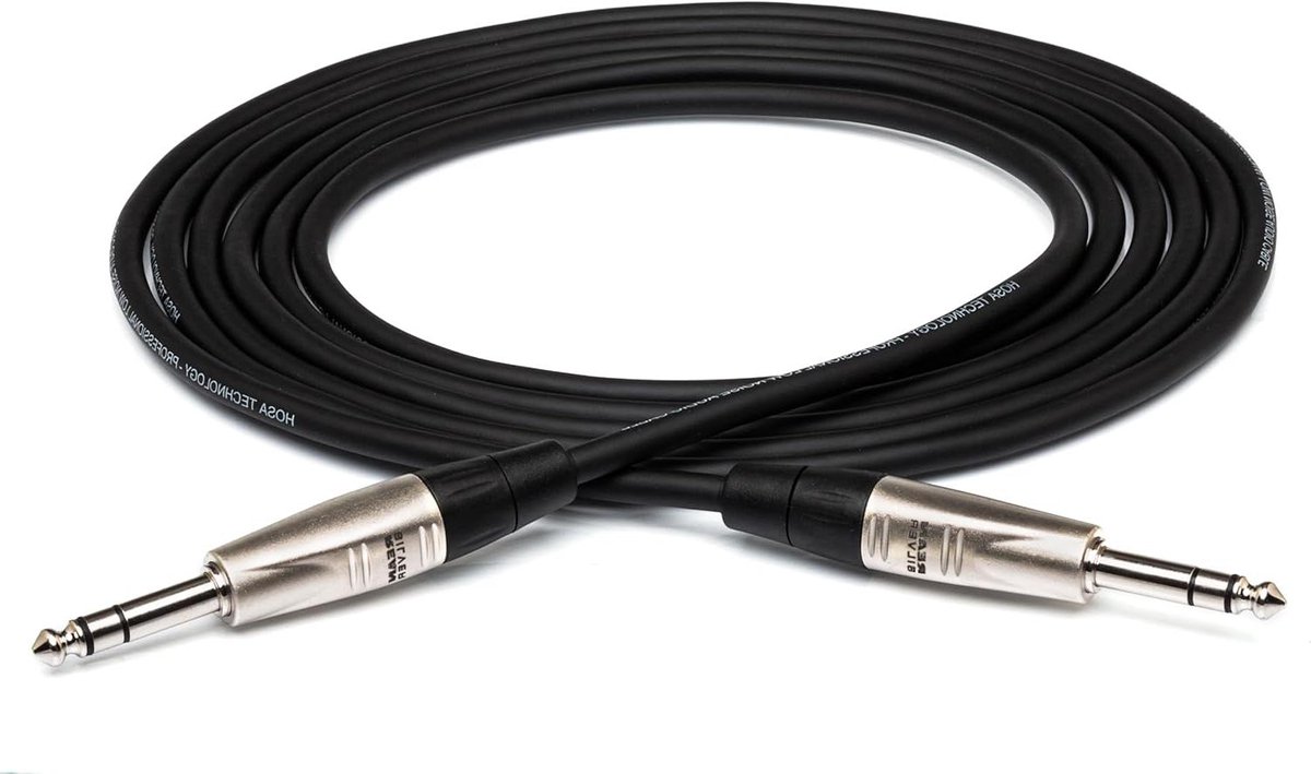 Balans Kabel - TRS Verbinding - Muziek Signaal - Zuurstofvrij Koper - 1.5 Meter - Zwart