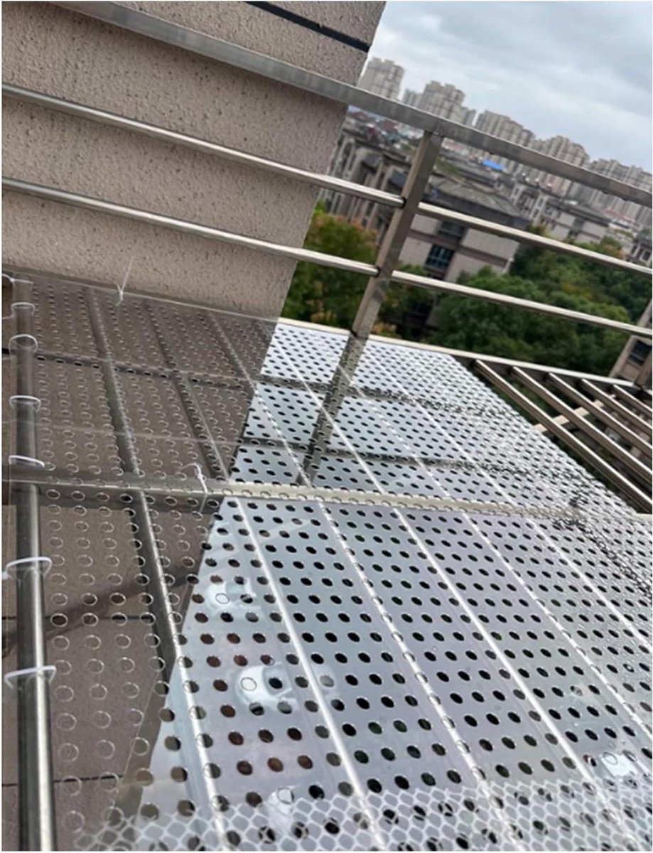 Gaasplaten PVC - Geperforeerde panelen - Garage ventilatie - Verbeterde luchtstroom - 1.5mm dik - Transparant