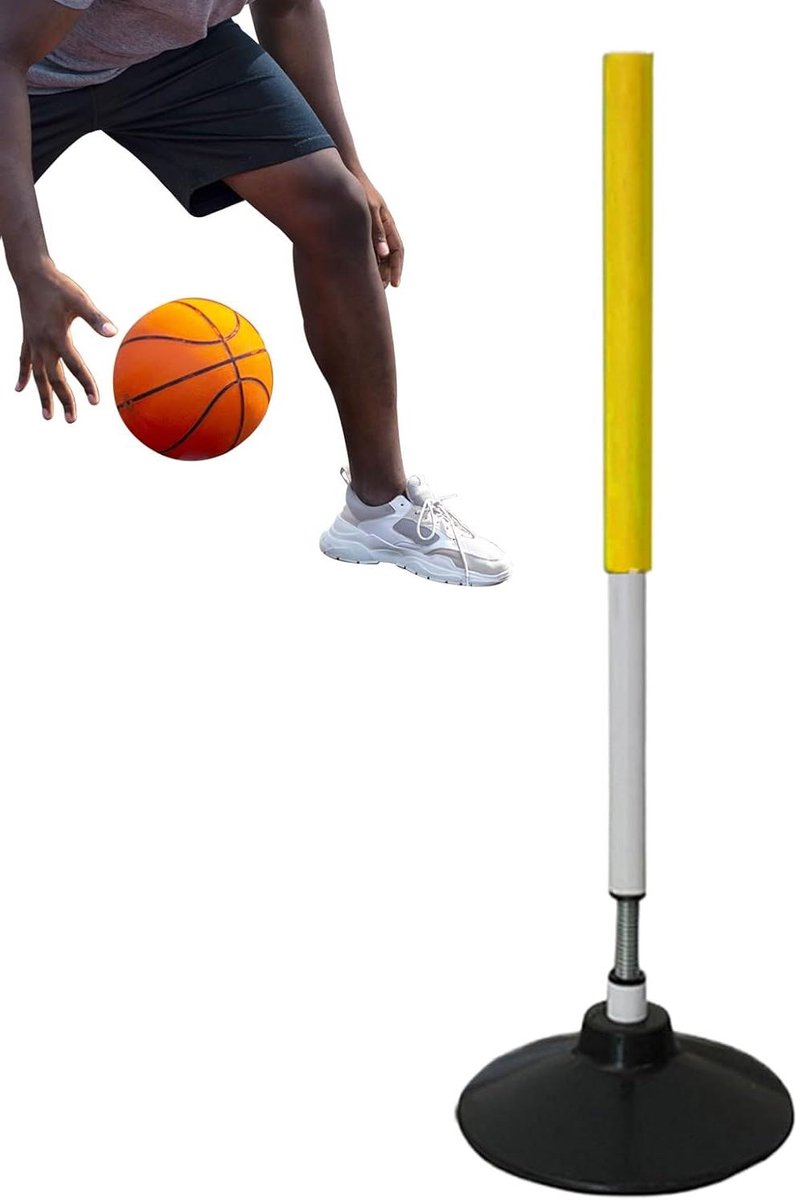Voetbal Stokken - Trainingspalen - Sport Training - Veerkrachtige Basis - 24 Inch Hoogte - Geel