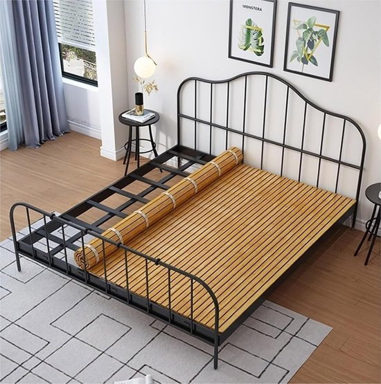 Zomer Slaapmat - Koelmatras Hout - Koel Slapen - Natuurlijk Bamboe - 100x200 CM - Houtkleur — afbeelding 5