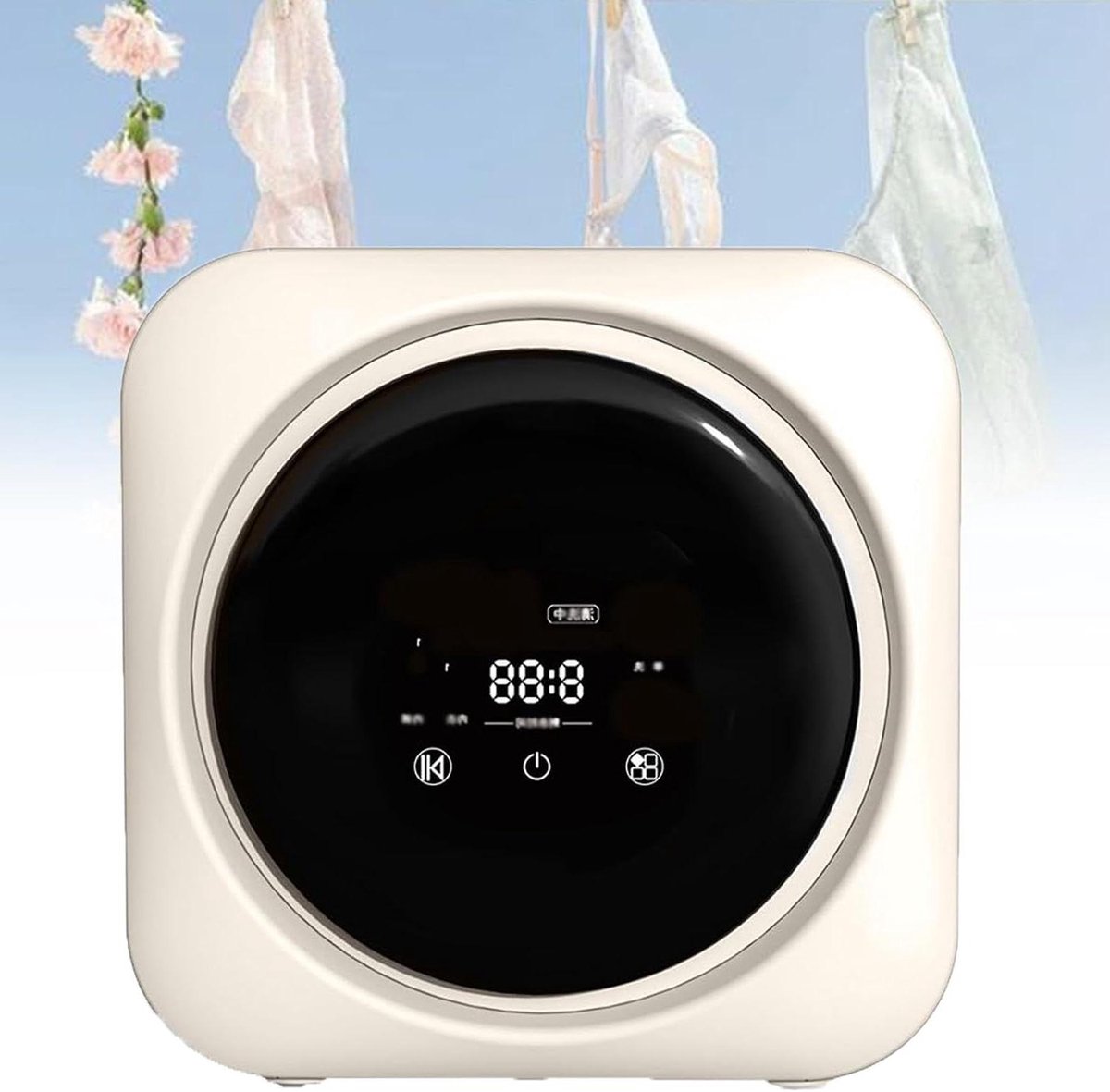 Mini Wasmachine Compact Apparaat Kleine Ruimtes Wassen en Drogen 35 Liter Wit
