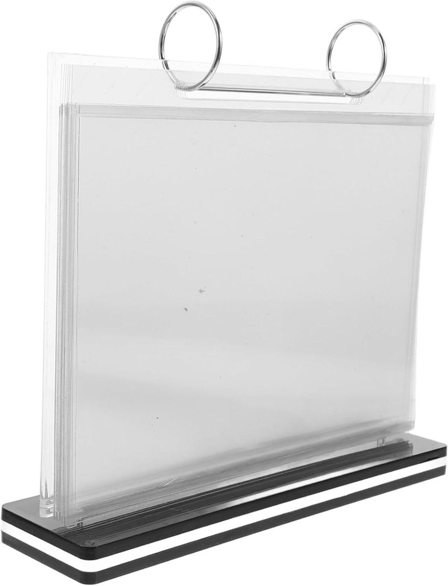 Menu Display Stand - Plaathouder - Informatie Tonen - Stabiel Ontwerp - 22.3 cm - Transparant