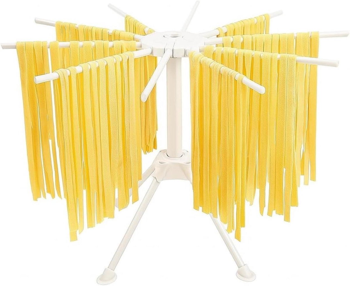 Pastadroger - Pastarek Droger - Verse Pasta Maken - Inklapbaar Ontwerp - 40x40x28 cm - Wit