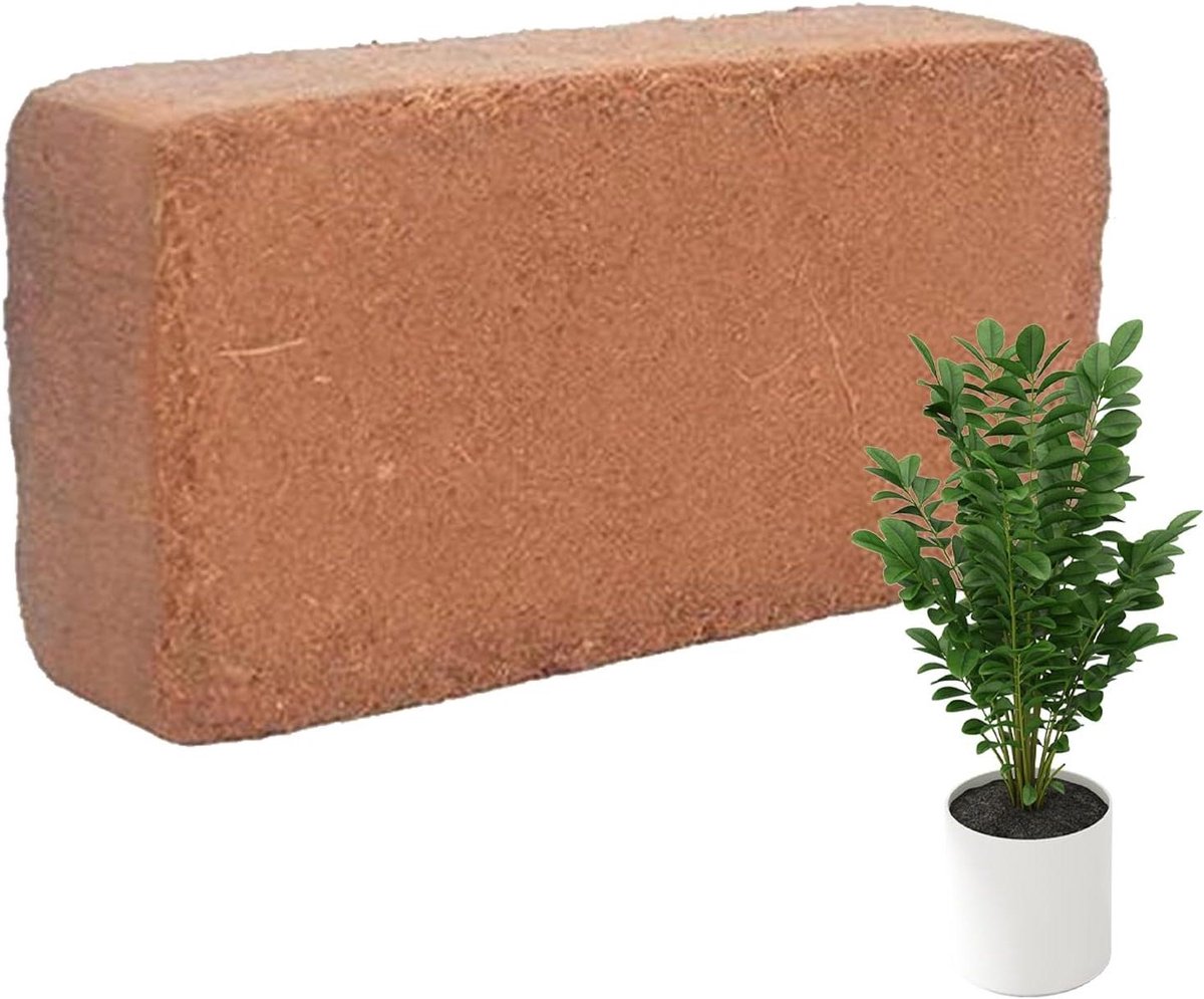 Kokosvezel Blok - Planten Grond - Gezonde Plantengroei - Efficiënte Vochtregulatie - 650g - Bruin