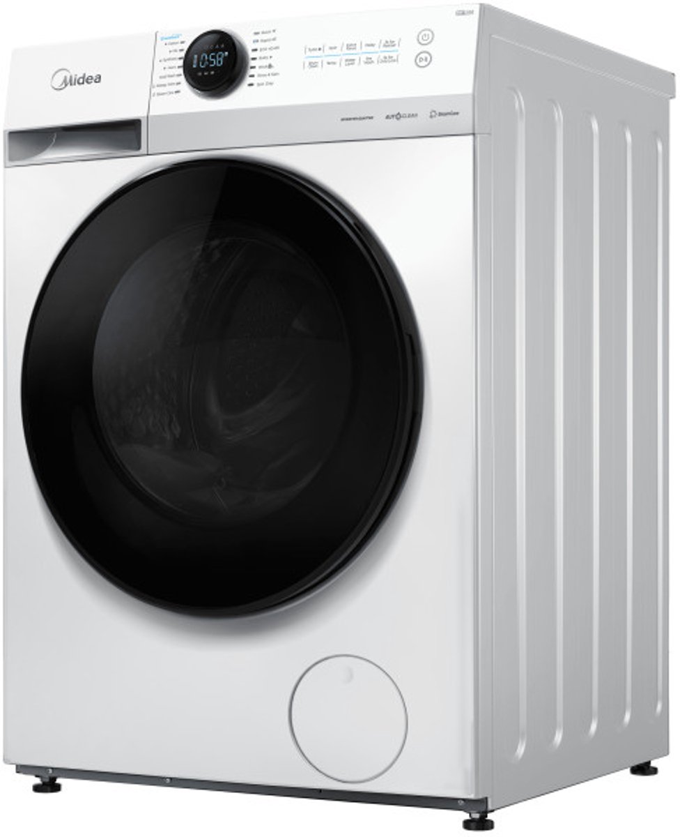 Midea MF200W80WB/W-HR - Wasmachine - Wit - Voorlader - 1400 rpm - 76 dB - 8 kg nominale capaciteit - A label - 48 l Waterverbruik (per cyclus, programma eco 40-60)
