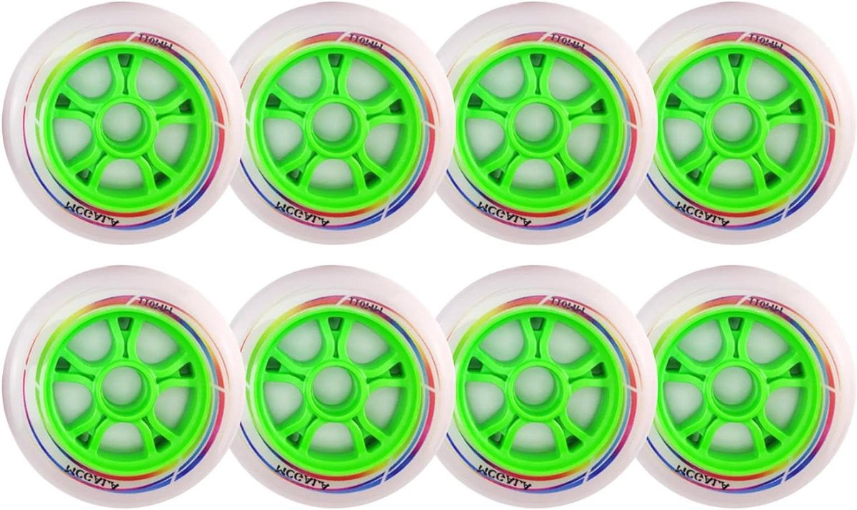Skeelerwielen Set Rolschaats Onderdelen Soepel Skaten Dual Hardheid 110 MM