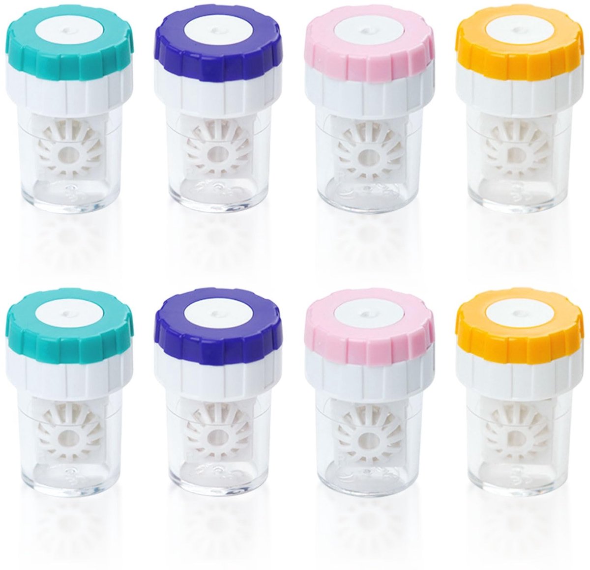Dailygoods - 8 Stuks Contactlenzen Reinigingsdozen in Willekeurige Kleur