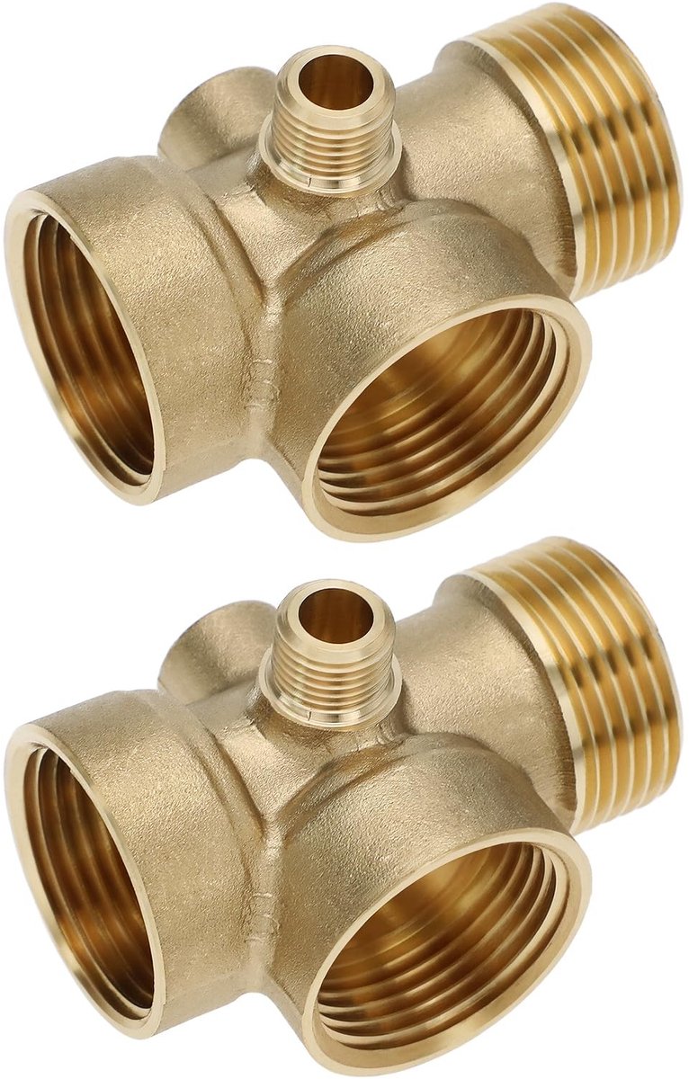 Dailygoods - Dailygoody - Waterpomp Connector - 5-Weg Verdeler - Ideaal voor Irrigatie - 1 Inch naar 1/4 - Hoogwaardige Koppeling - Voor Thuisgebruik - Messing