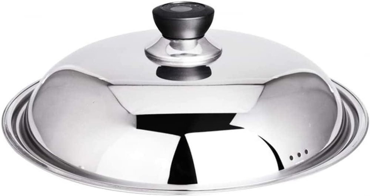Pan Deksel - Universeel Deksel - Koken op Inductie - Met Stoomopening - 36 cm - Zilver