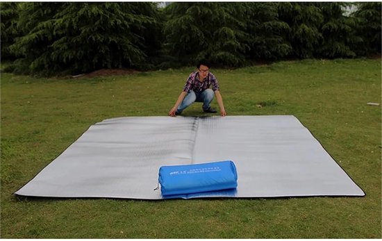 Campingmat Aluminium - Picknickdeken Strandmat - Outdoor Avonturen - Waterdicht Isolerend - 200 x 150 cm - Zilver — afbeelding 5