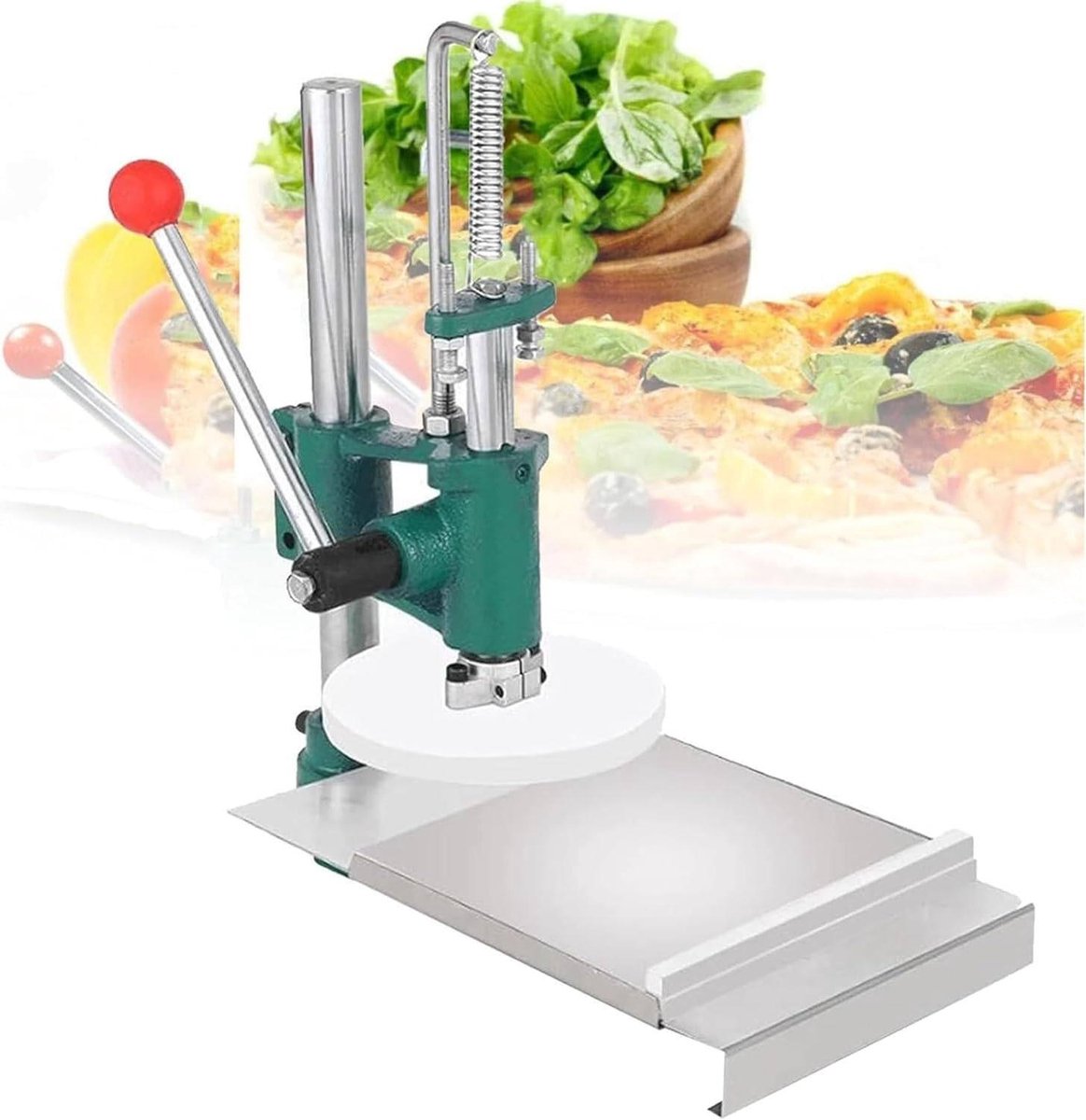 Deegpersmachine - Pastamaker - Pizza Korst Maken - Handmatige Bediening - 16cm - Metaal