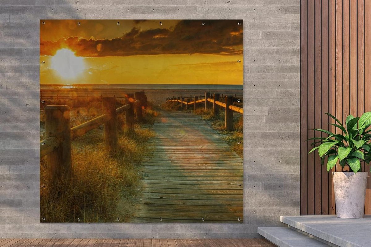 Tuinposter - Tuindoek Buiten - Tuin Decoratie - UV Bestendig - 200x200 cm - Veelkleurig