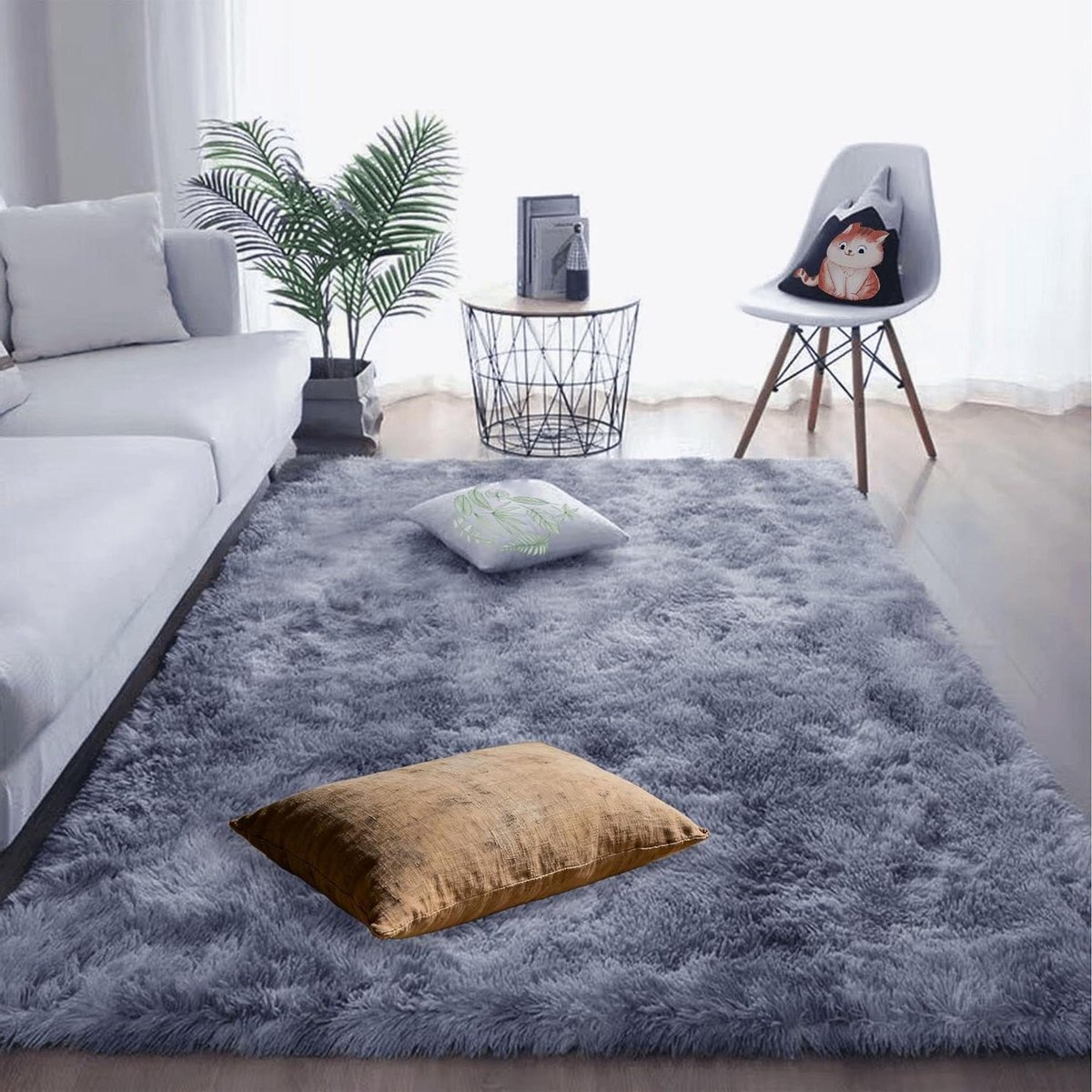 Vloerkleed Woonkamer - Zacht Tapijt - Ruimte Decoratie - Antislip Onderkant - 100 x 250 cm - Lichtgrijs