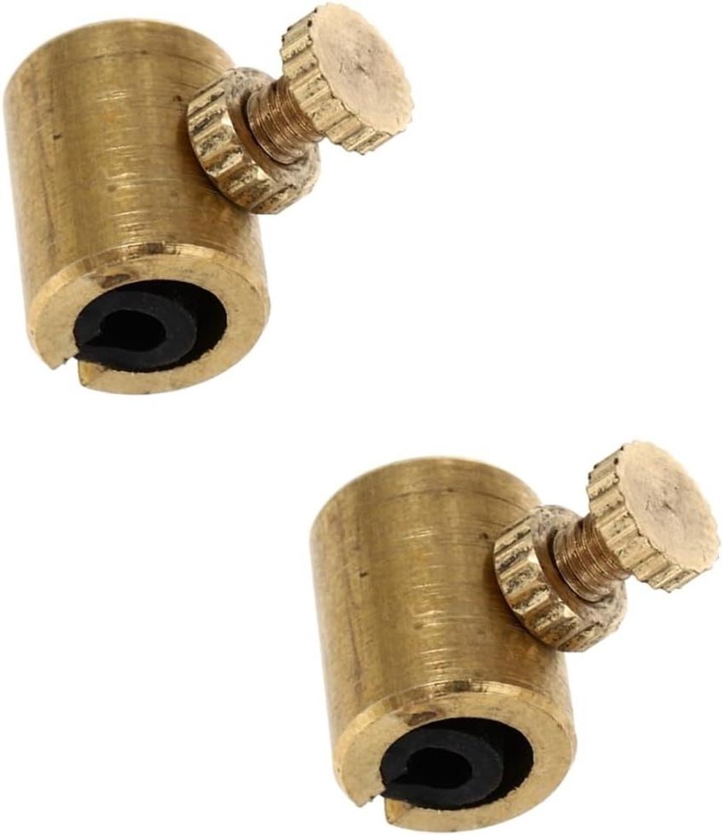 Viool Demper - Mute Accessoire - Muziek Oefenen - Set van Twee - 5x2x1 cm - Goud