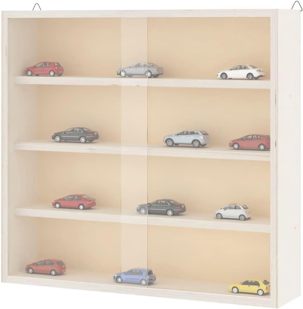 Wandvitrinekast met deuren - Opbergkastje - Ruimte Organiseren - Multiplex constructie - 4