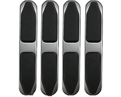 Deurbeschermers Auto - Botsingsstrips - Voertuig Beschermen - Zinklegering & Siliconen - 4 Stuks - Zwart