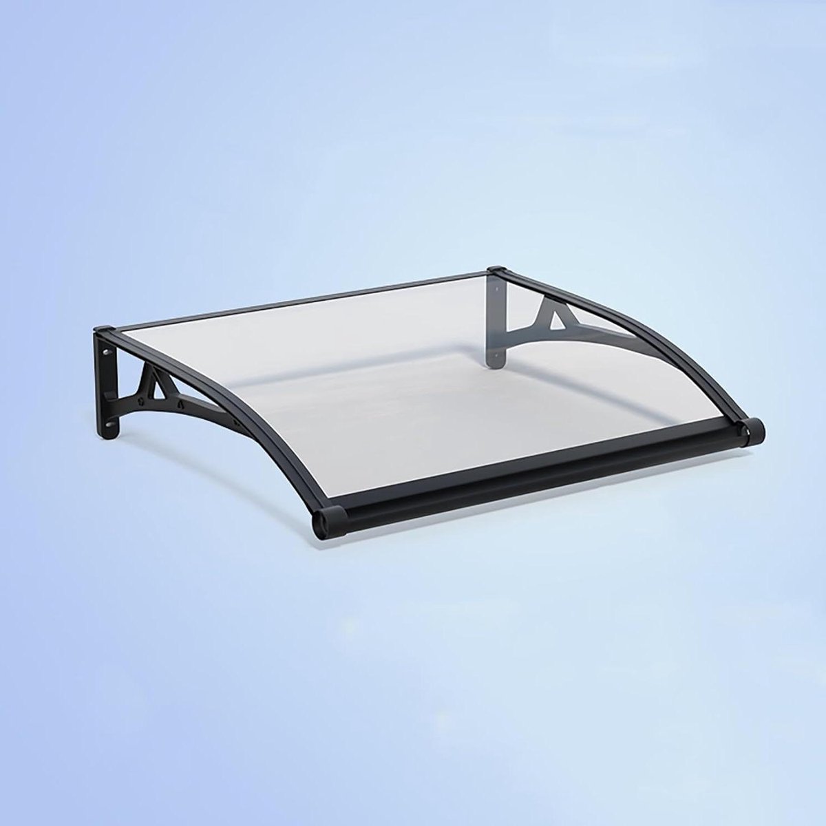 Luifeltent Buiten - Regenkap Deur - Entree Beschermen - Polycarbonaat Constructie - 120 x 100 cm - Transparant