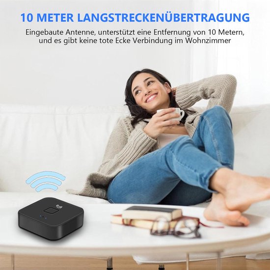 Bluetooth-ontvanger voor stereo-installaties thuis, RCA-interface, 3,5 mm AUX draadloze audioadapter, geschikt voor stereo-installaties thuis en in de auto, ondersteunt NFC. — afbeelding 4