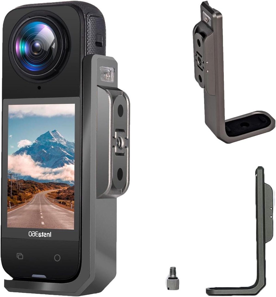 Horizontale Beugel - Actiecamera Houder - Camera Monteren - L-Vorm Ontwerp - 14 cm - Zilver