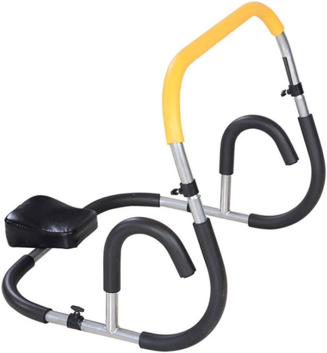 Buikspier Trainer - Fitness Roller - Kracht Training - Met Neksteun - 65 cm Hoog - Zwart