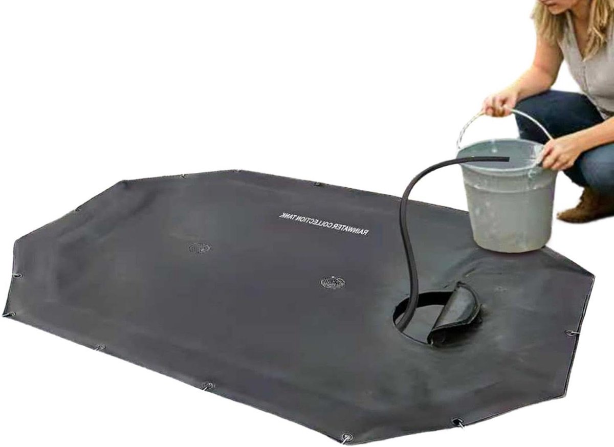 Regenwater Opvangsysteem - Ondergrondse Opslag - Tuin Bewatering - Universele Connectiviteit - 100x100x50 cm - Zwart