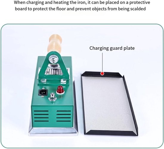 Billiard Mat Iron - Table Cloth Straightener - Table Maintenance - Adjustable Temperature - 67 cm - Silver — afbeelding 4
