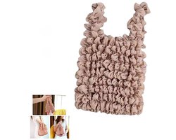 Uitbreidbare Magic Bubble Tas - Boodschappentas met grote capaciteit - Opvouwbare draagtas - Boodschappentas - Opbergtas - Uitrekbaar tot 55 cm - Herbruikbaar - Geschikt voor boodschappen, picknicks, uitstapjes, enz. - Bruin