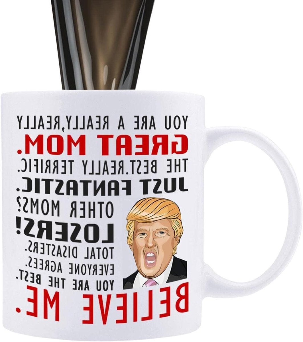 Koffiemok Keramiek - Grappige Mok - Warme Dranken - Hittebestendig Gebakken - 350 ml - Wit