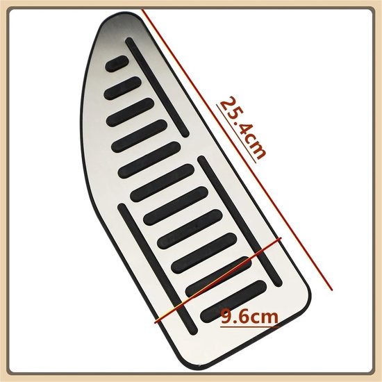 Pedaal Covers Set - Auto Interieur - Verbeterde Grip - Antislip Ontwerp - 3 Delig - Zilver Zwart — afbeelding 2