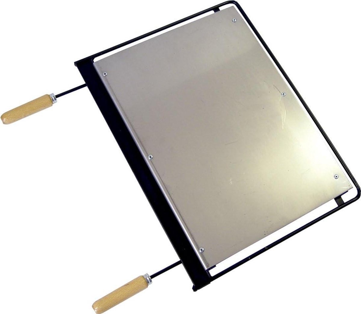 Grillplaat Roestvrij Staal - Buiten Koken - Barbecue Accessoire - Stabiele Duurzame Constructie - 62 x 41 cm - Metaalkleurig