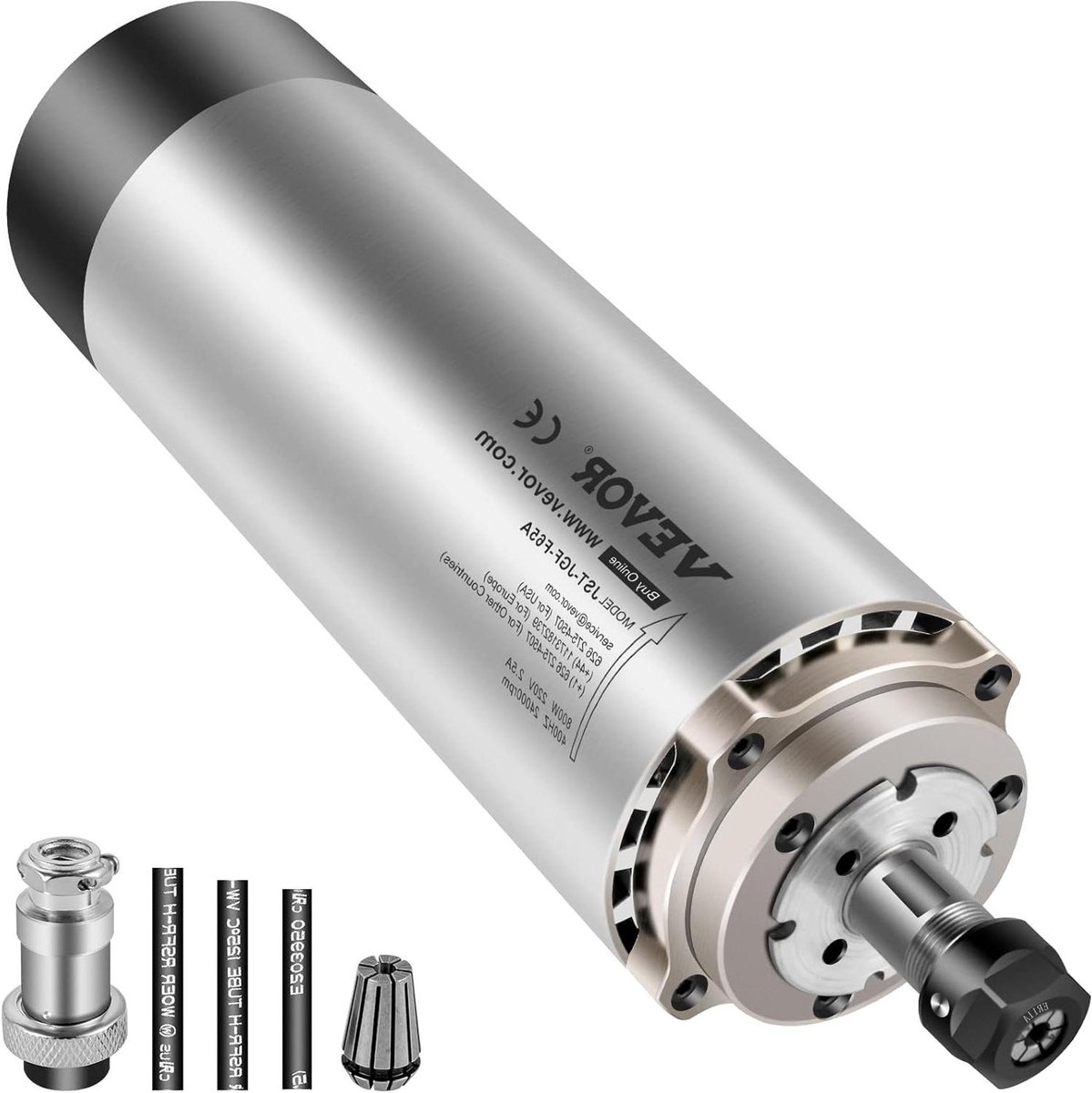 Spindelmotor - CNC motor - Graveren Frezen - Luchtgekoeld - 0.8KW - Zilver