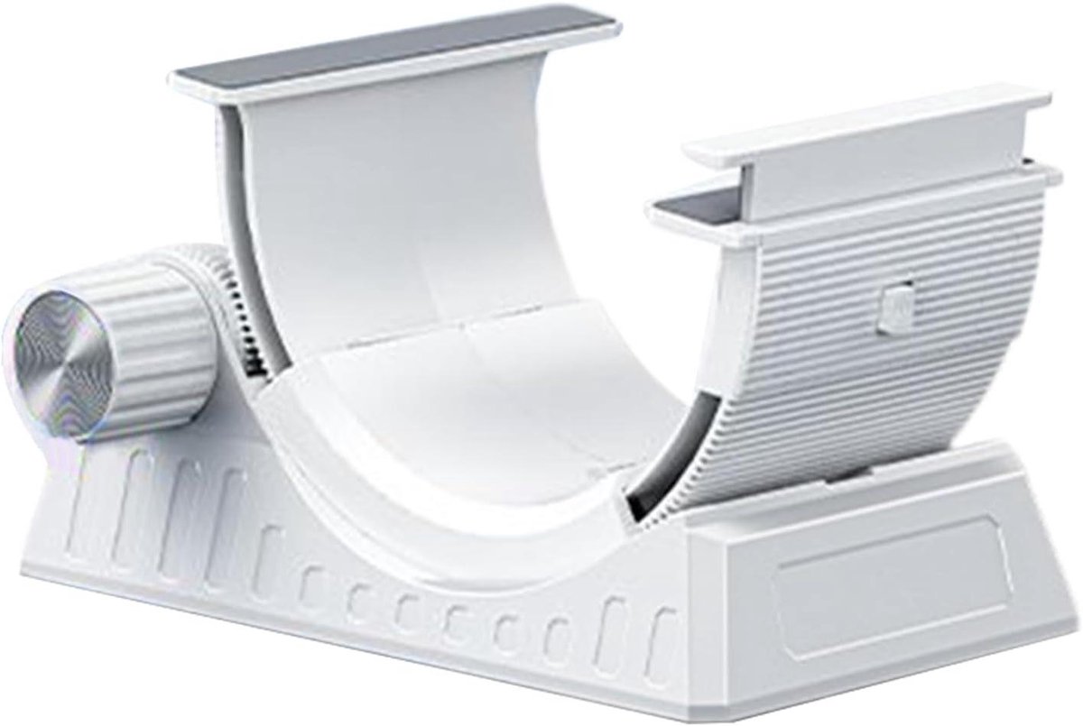 Laptopstandaard - Verstelbare steun - Comfortabel werken - C-vormig design - Opvouwbaar - Wit