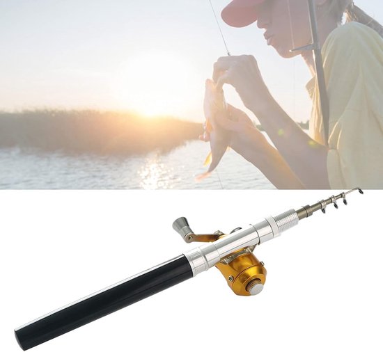 Penvormige Hengel Opvouwbare Zak - Draagbare Mini Telescopische Hengel - Visserij Reel Set - IJsvissen - Content — afbeelding 4