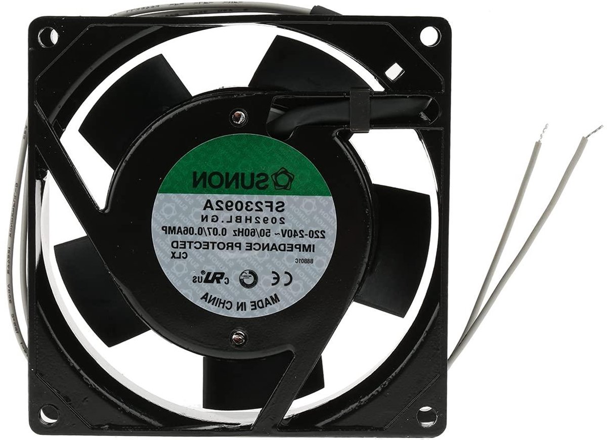 Ventilator - Koeler - Apparatuur Koelen - Kogellagers - 92x92x25 mm - Zwart