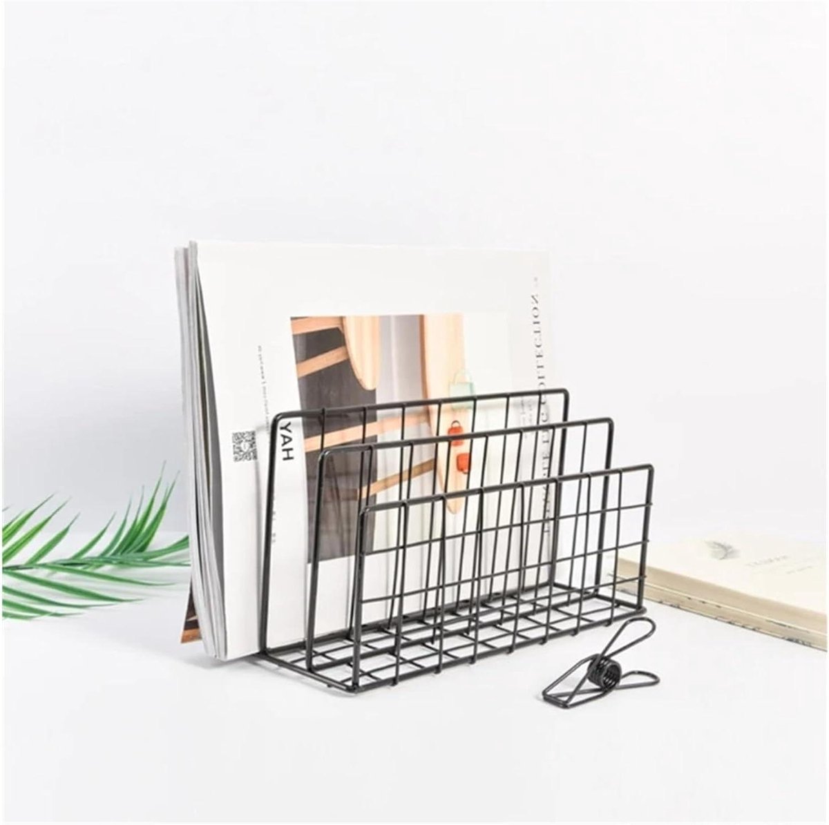 Metalen Opbergmand - Boekenkast Houder - Ruimte Organiseren - Minimalistisch Design - 10x1
