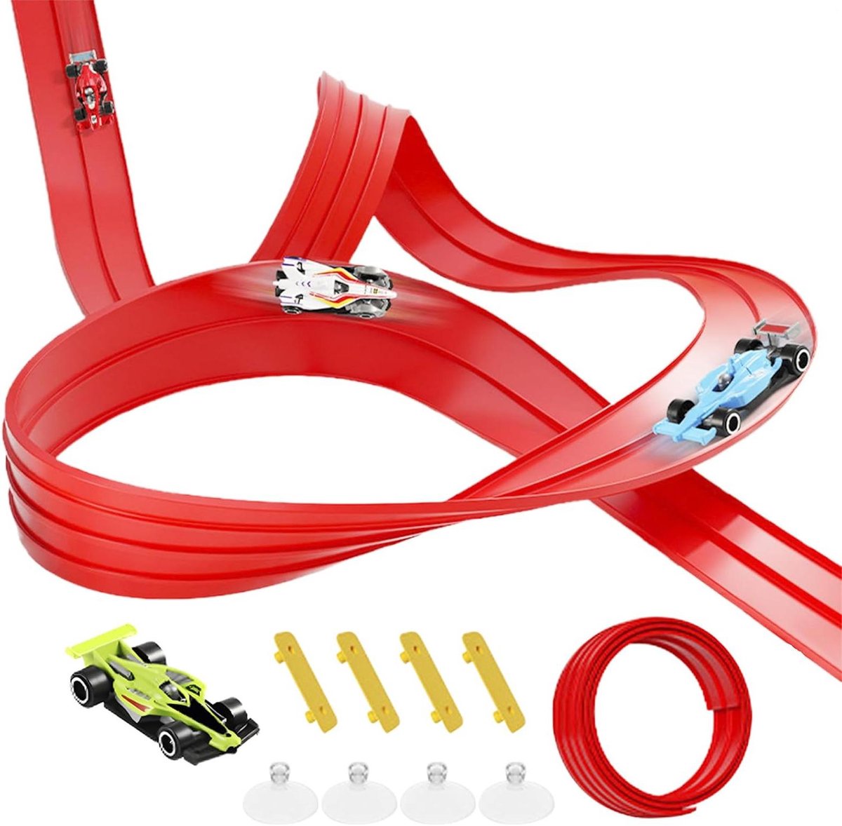 Speelgoed Racebaan - Autobaan Set - Creatief Spelen - Onbeperkt Ontwerpen - 4/5 Meter - Multicolor