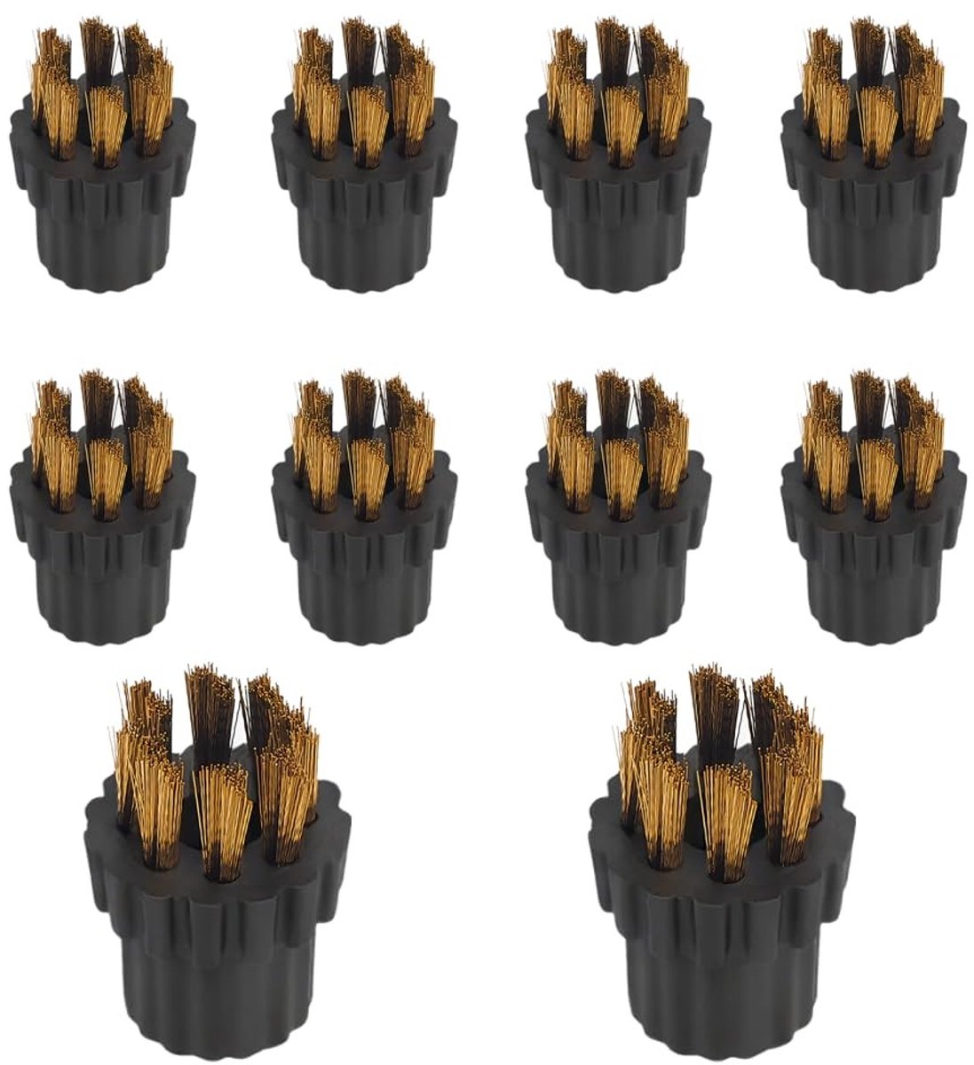 Innovra - Dailygoods - Set van 10 Stoomreinigingsborstelkoppen voor Verzorging van Tegels en Hoeken