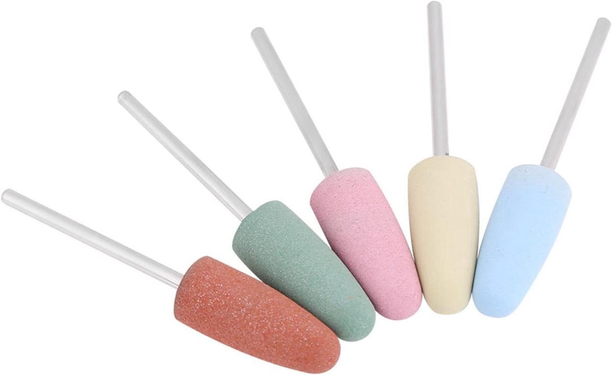 Yctze 5 Stks Nail Art Siliconen Polijstmachine Nagelslijpmachines Boren voor Manicure Machine Tools Smoothing Dri Nagelpolijstmachine, Nagelslijpmachines, Manicure Boor, Gereedschapswerktuigen,