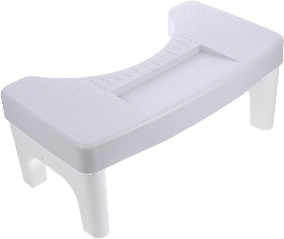 Toilet Voetenbank - Opstap Kruk - Comfortabel Zitten - Ergonomisch Ontwerp - 40 cm Lengte - Grijs