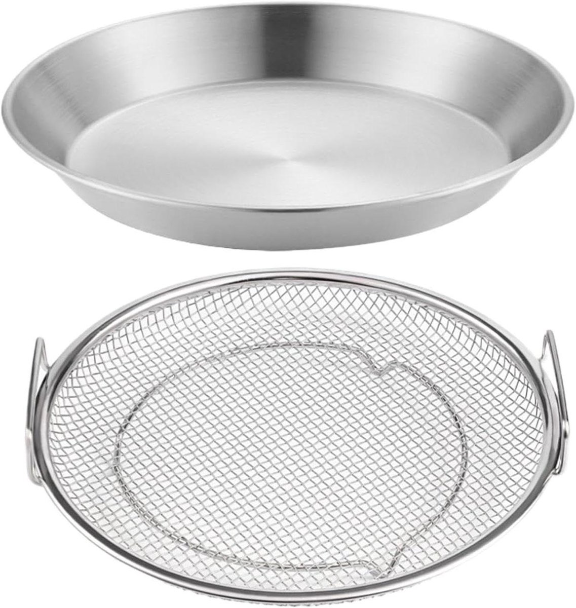 Afdruiprek Olie - Opvangbak Monteurs - Werkplaats Organisatie - Roestvrij Staal - 21.7L x 21.6B cm - Zilver