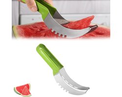 Multifunctionele RVS Fruit Cutter voor Watermeloen, Cantaloupe, Papaya en Dragon Fruit - Ideaal voor Snijden en Serveren van Vers Fruit