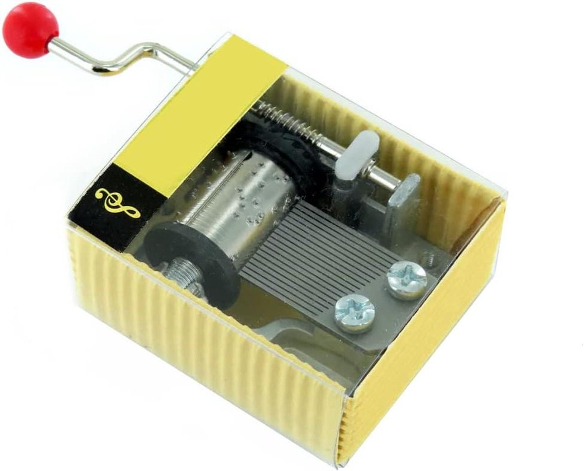 Muziekdoos Hand Crank - Muziekdoos Mechanisme - Melodie Afspelen - 18-Note Mechanisme - 5 x 4 x 2.5 cm - Rood