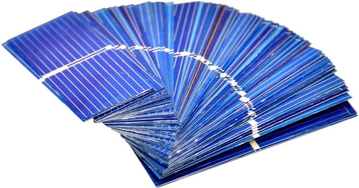 Mini Zonnecellen - Zonnecellen Set - DIY Projecten - Hoge Conversie Efficiëntie - 52x19mm - Blauw