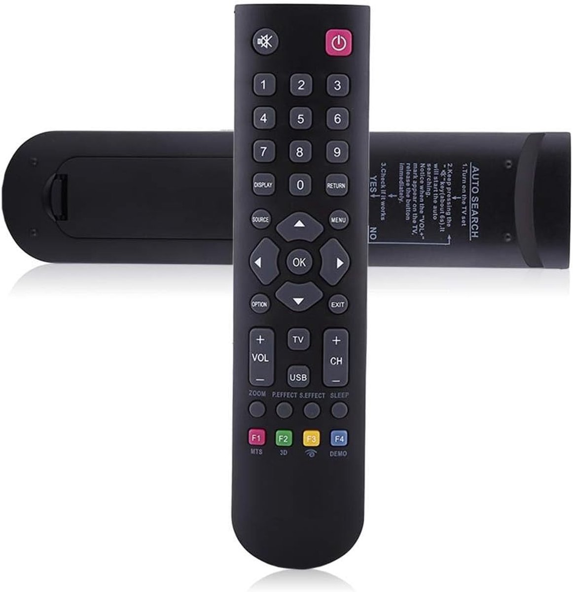 Afstandsbediening voor TCL - Universele afstandsbediening - TV bedienen - Geen programmering nodig - 8 meter bereik - Zwart