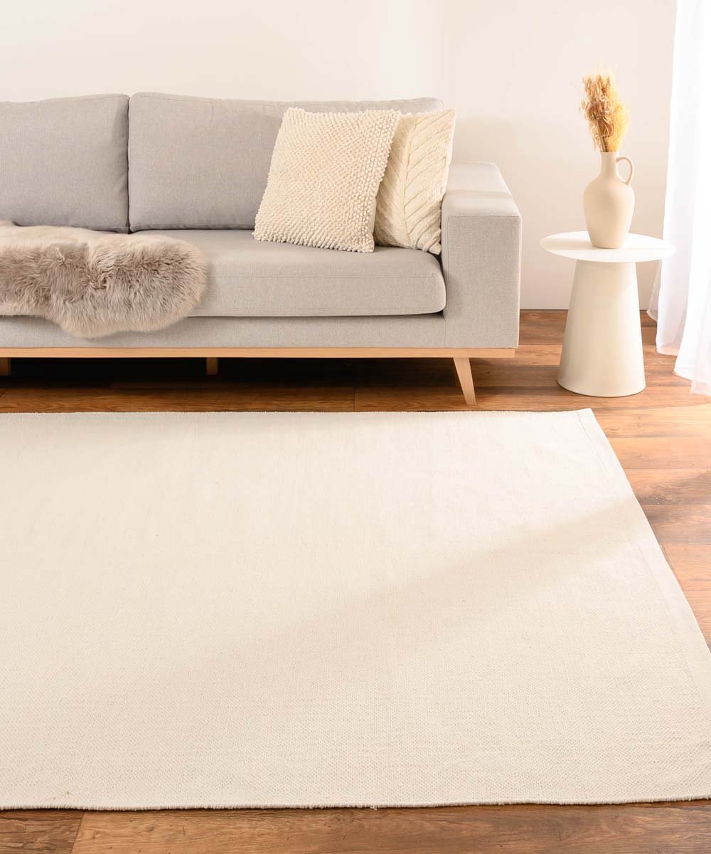 Vloerkleed katoen - Svelvik wit 200x300