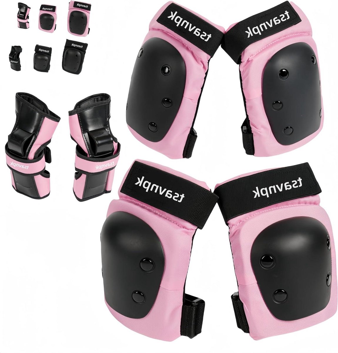 Skateboard Beschermende Kleding - Skate Bescherming - Sportieve Activiteiten - Verdikte Zesdelige Set - 38.5 x 29.1 cm - Roze