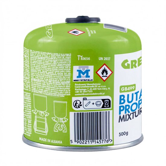 GreenBlue - Gasflessen 2 stuks - Gaspatroon van 500 g. Certificaat: Pi 0437, conform EN 417, butaan-propaan, temperatuurbereik -10 °C tot +40 °C, schroefdraadventiel 7/16'' GB499 van Merkloos — afbeelding 4