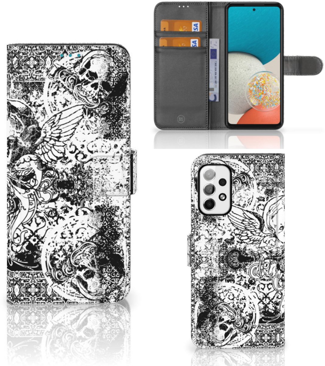 Telefoonhoesje met Naam Samsung Galaxy A73 5G Skulls Angel