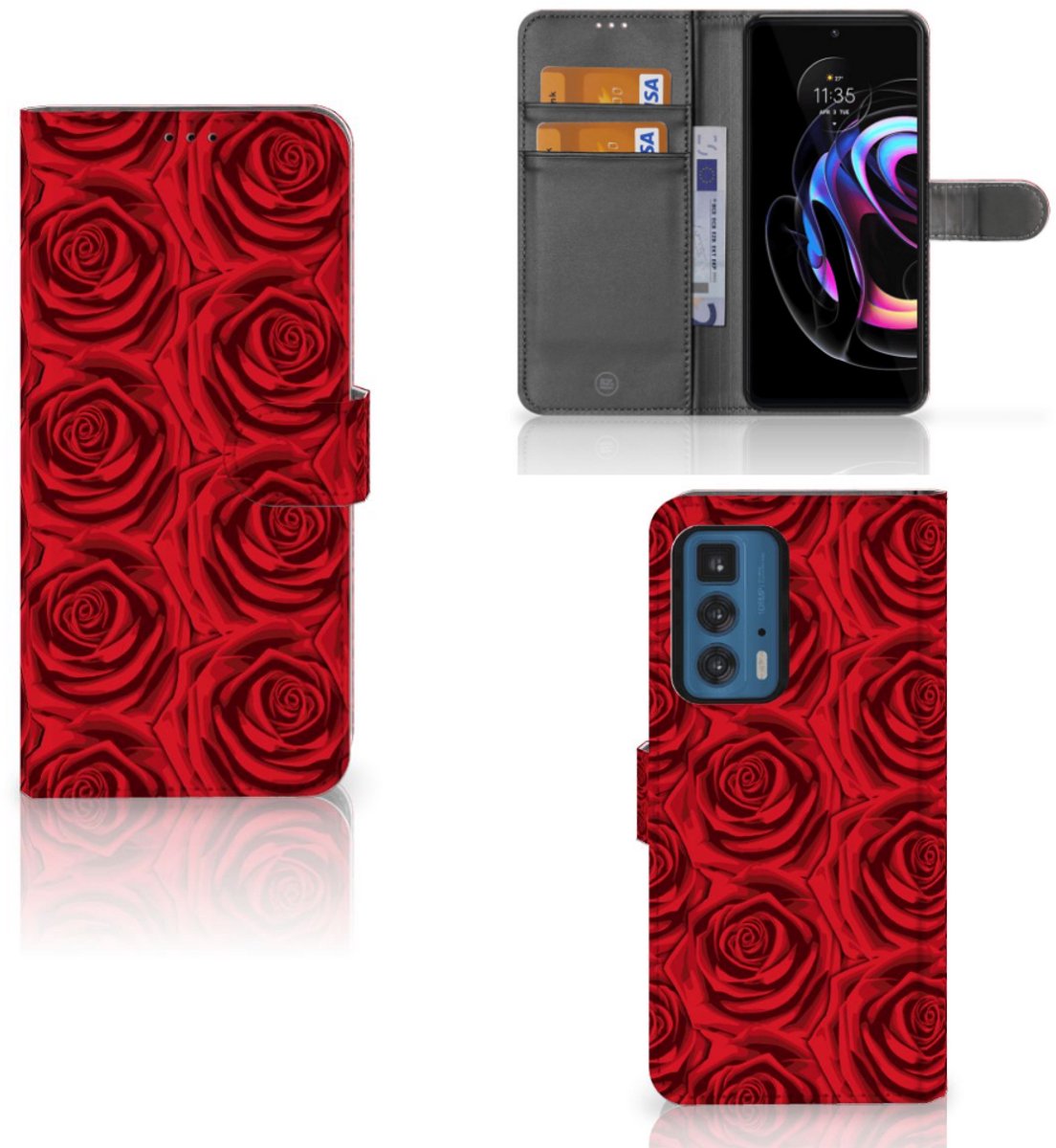 Motorola Edge 20 Pro Hoesje Red Roses
